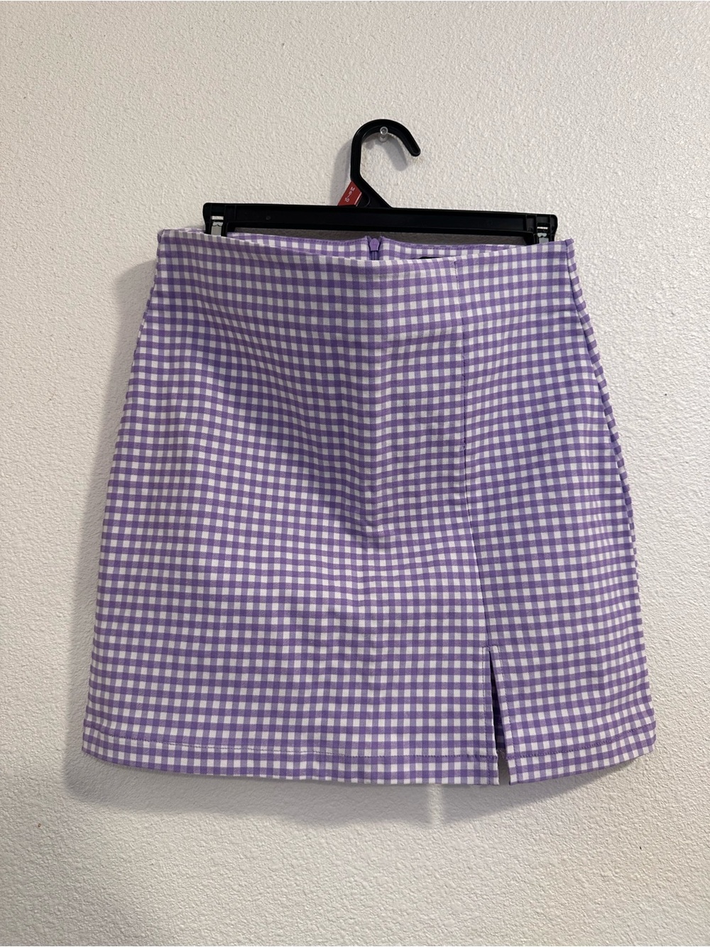 Shinestar Lavender & White Gingham Mini Skirt